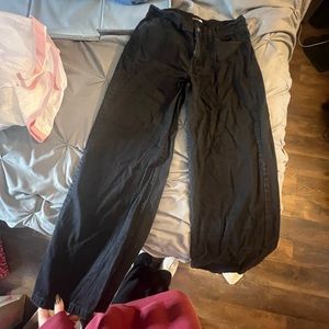 Wide leg black jeans